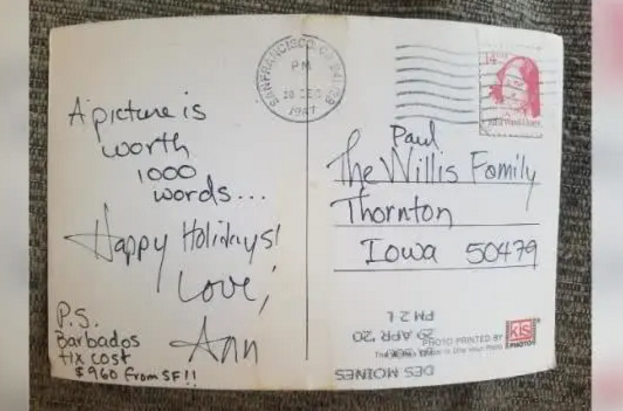 迟来的邮件：美国男子收到妹妹33年前寄出的明信片